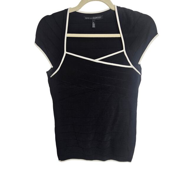 White House Black Market Tops - White House Black Market Classic Fitted Office Chic Top Sz S Stretch Date Night